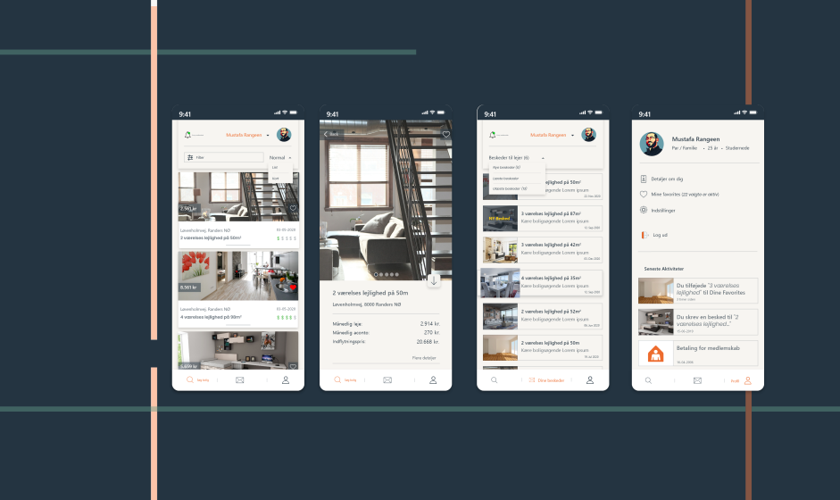 App design - BoligPortalen (Rent Apartments, rooms, and house)